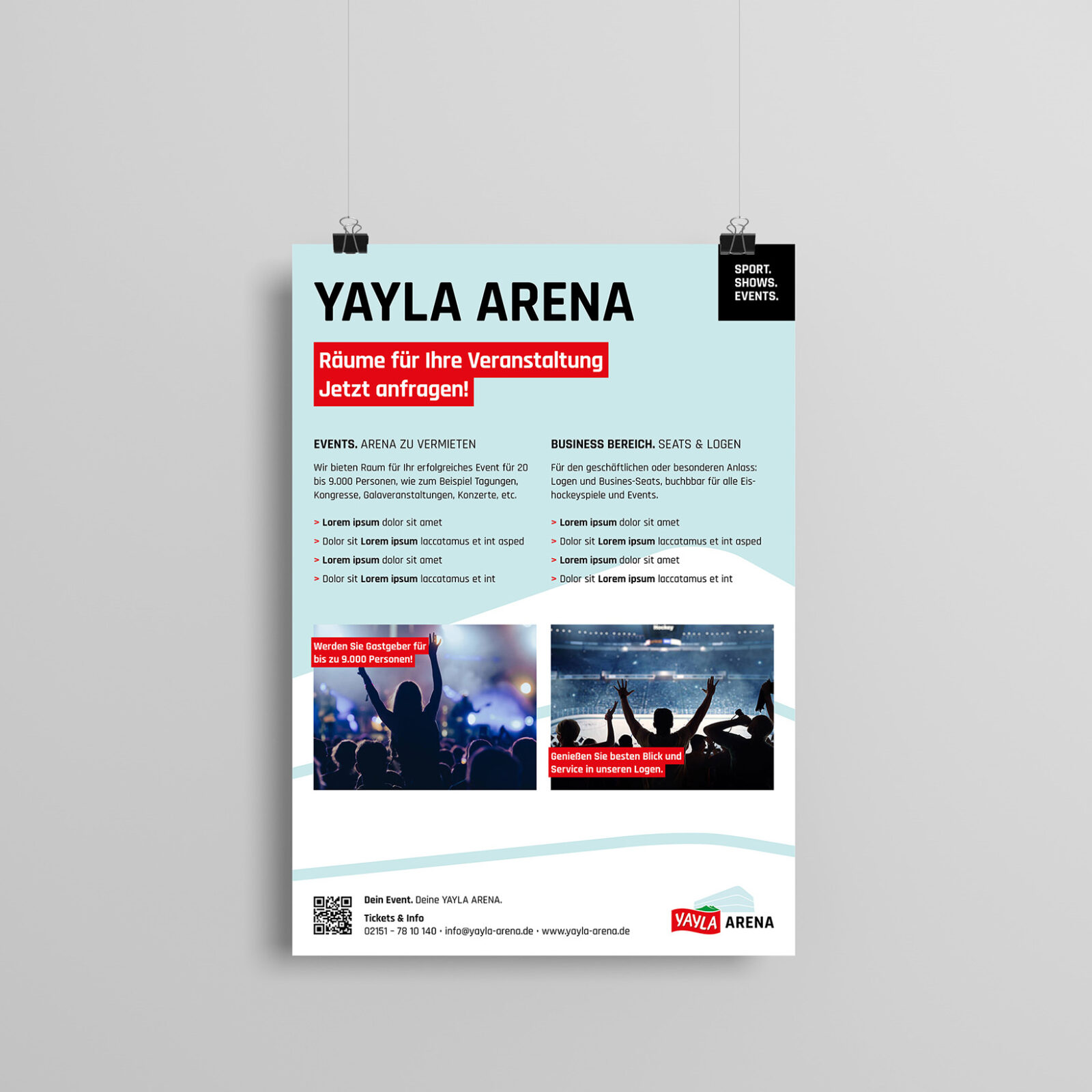 Yayla Arena Akquise-Plakat